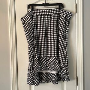 J.Crew Gingham Hi-lo Skirt